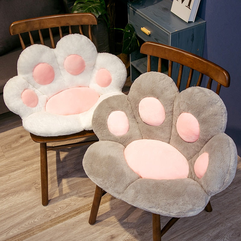Comfy and Cozy Bear&Cat Paw Pillow - Plush Animal Seat Cushion for Comfortable and Relaxation