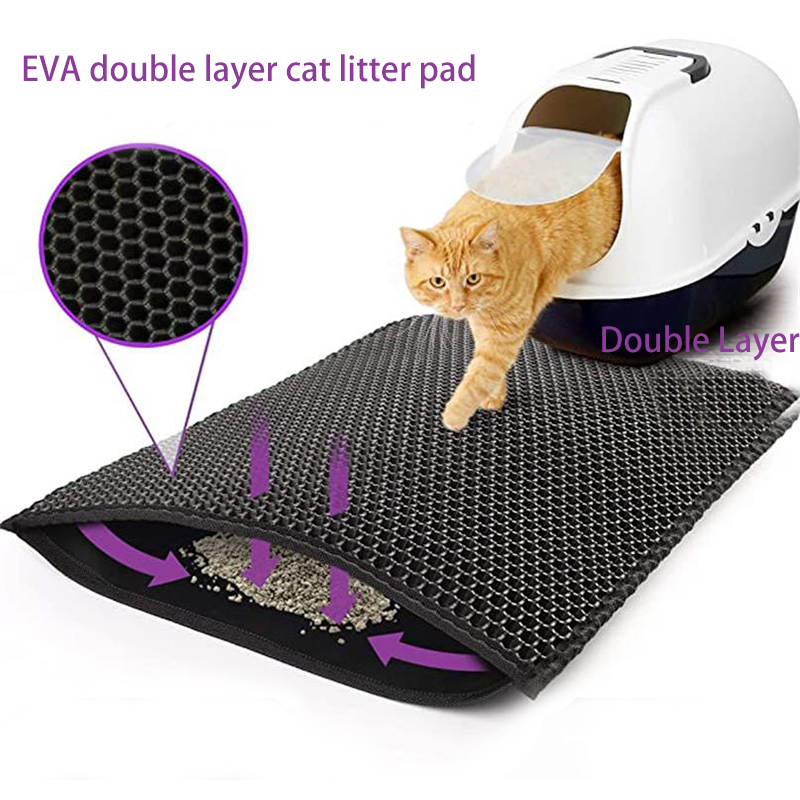 Non-slip, Messy-Free and Waterproof Premium Double Layer Cat Litter Mat