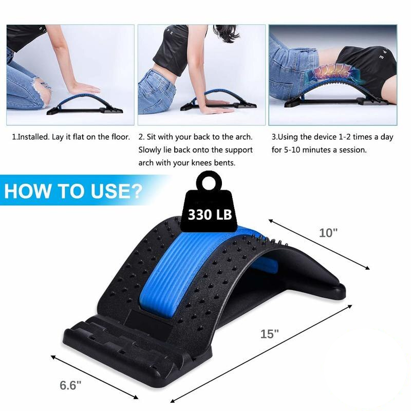 Lumbar Spine Corrector: Waist Massager, Acupuncture Cushion for Lumbar Protrusion Relief and Back Stretching