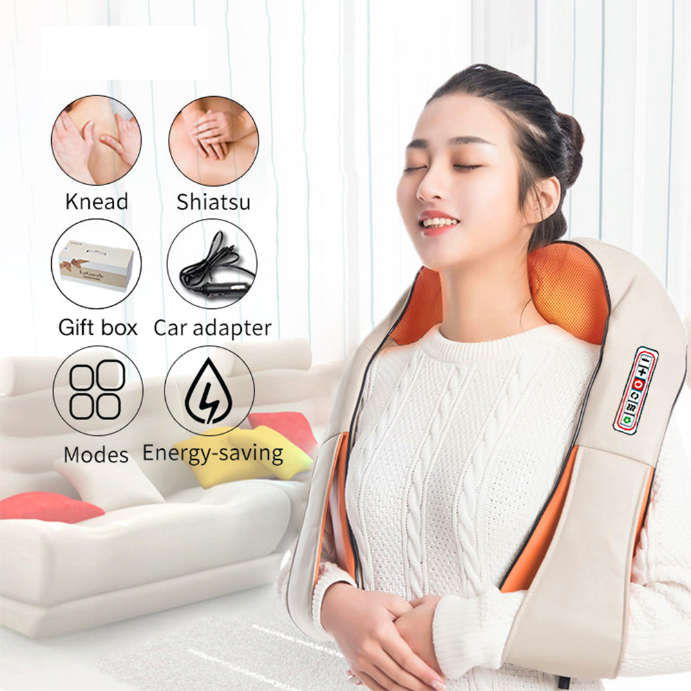 U-Shape Electrical Shiatsu Massager with Infrared Heated 4D Kneading: for Deep Relaxation and Pain Relief