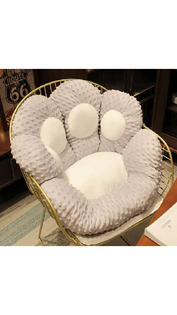 Comfy and Cozy Bear&Cat Paw Pillow - Plush Animal Seat Cushion for Comfortable and Relaxation