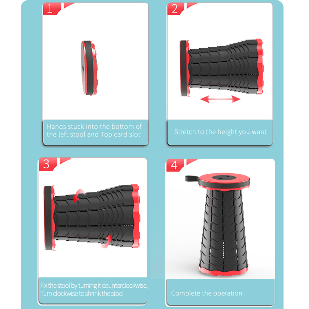 Essential Portable Outdoor Furniture Retractable Stool Chair - Must-Have for Camping, Garden, and Outdoor Activities