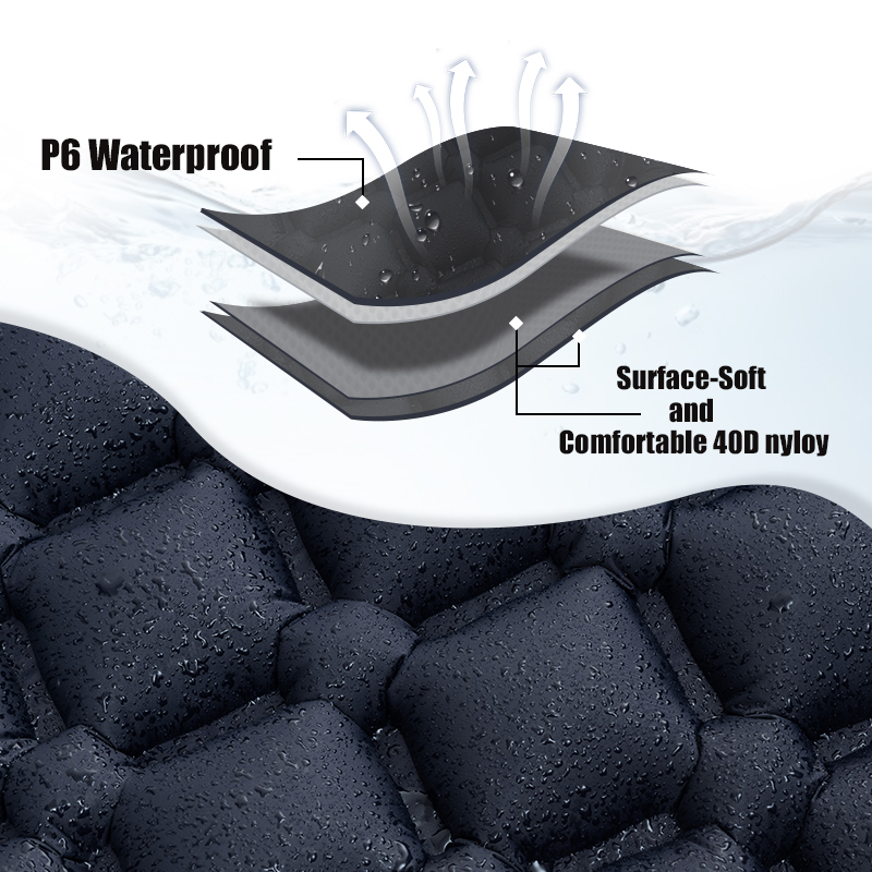 Essetial Outdoor Camping Sleeping Pad - Ultralight Inflatable Mattress with Built-in Inflator Pump and Pillow