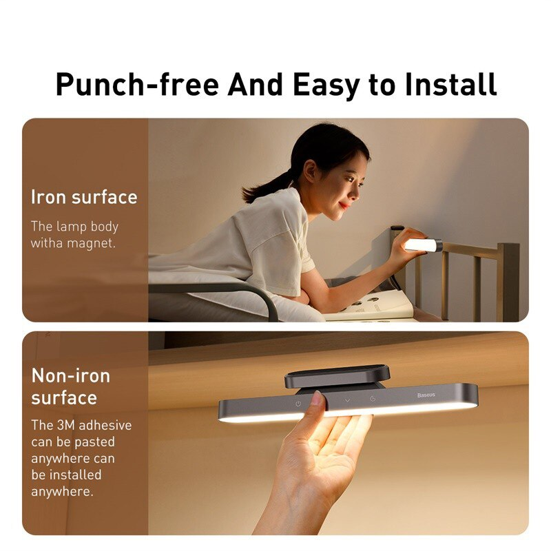 Versatile Hanging Magnetic LED Night Light - Rechargeable Lamp for Home Lighting