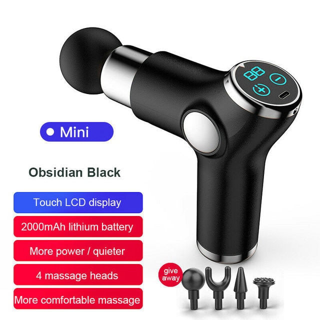 Electrifying 32/6 Speed Percussion Massage Gun for deep tissue muscle aches, pains and stressed body