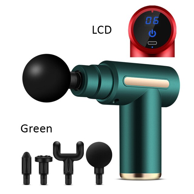 Electrifying 32/6 Speed Percussion Massage Gun for deep tissue muscle aches, pains and stressed body