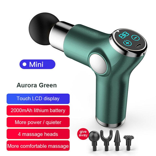 Electrifying 32/6 Speed Percussion Massage Gun for deep tissue muscle aches, pains and stressed body