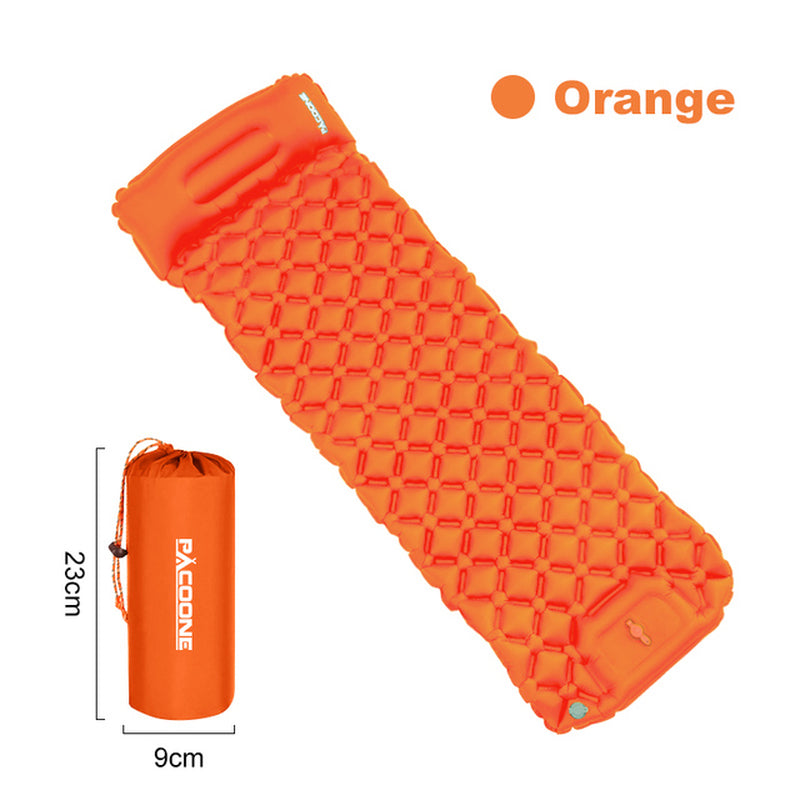 Essetial Outdoor Camping Sleeping Pad - Ultralight Inflatable Mattress with Built-in Inflator Pump and Pillow