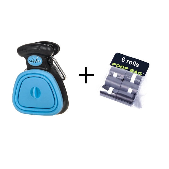EcoPaws Foldable Pet Pooper Scooper - Animal-Friendly Travel Cleaner with Decomposable Bags
