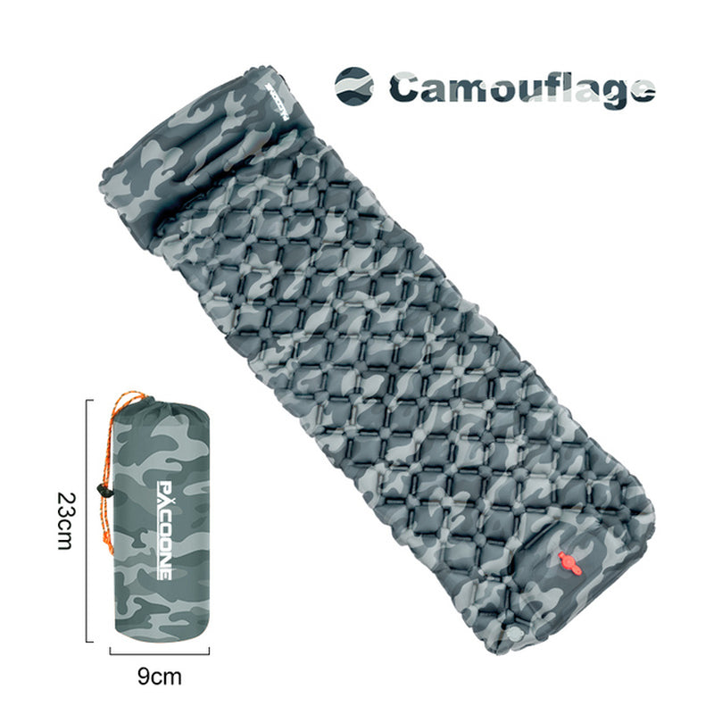 Essetial Outdoor Camping Sleeping Pad - Ultralight Inflatable Mattress with Built-in Inflator Pump and Pillow