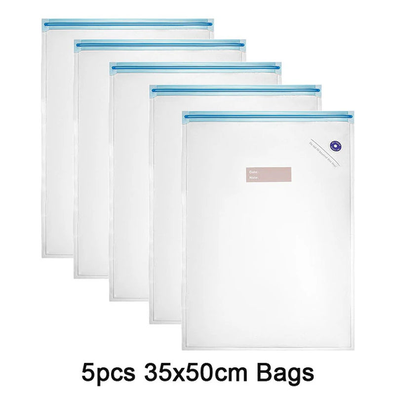 Ultimate Reusable Vacuum Food Storage Set: With Electric Handheld Vacuum Sealer Pump and Sous Vide Bags