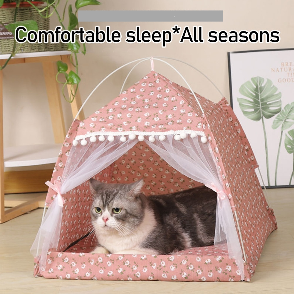 PawTeepee - Cozy Pet Tent Bed for Cats and Small Dogs