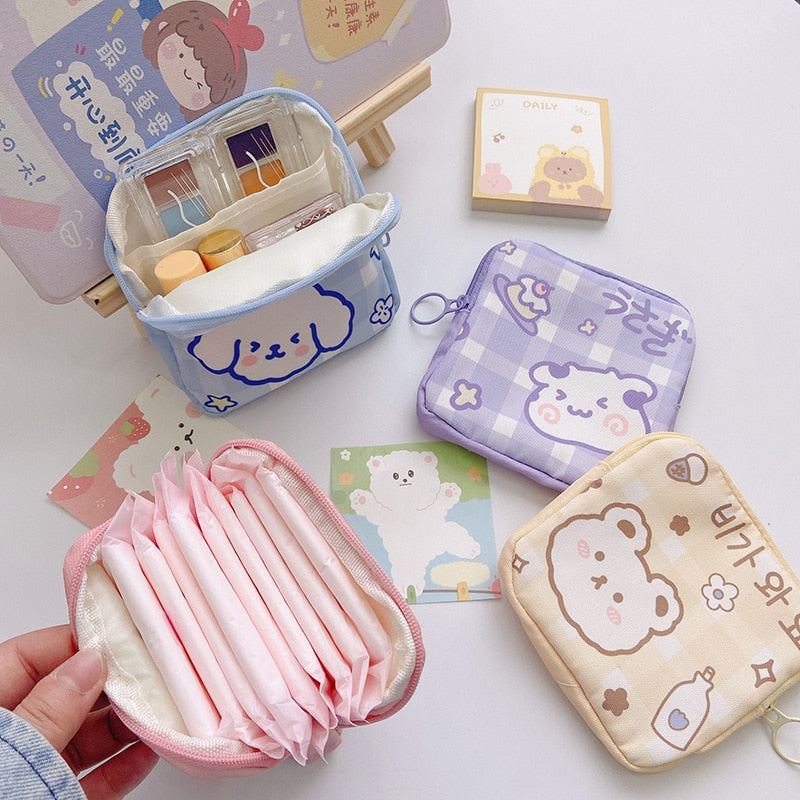 Adorable and Cute Large Capacity Sanitary Pads Storage Bags 