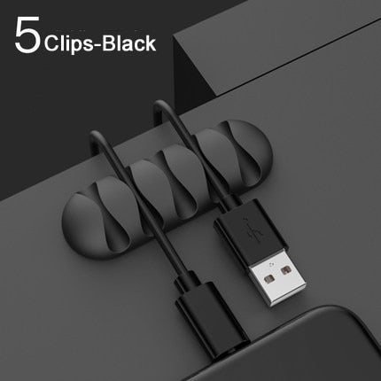 Smart Cable Holder: Flexible Silicone Cable Winder for USB and Other Cables