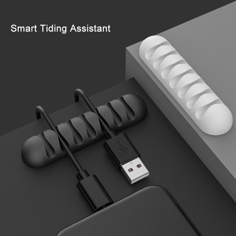 Smart Cable Holder: Flexible Silicone Cable Winder for USB and Other Cables