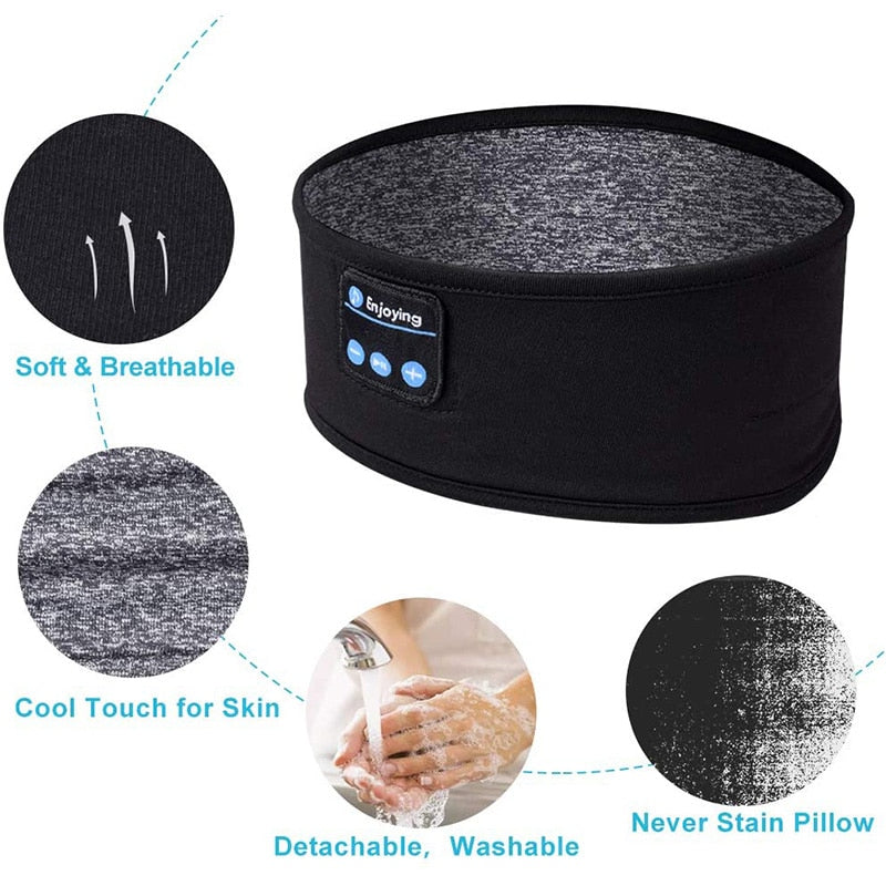 Immerse in Melodies: 3D Sleeping Mask with Wireless Bluetooth Earphone Headband