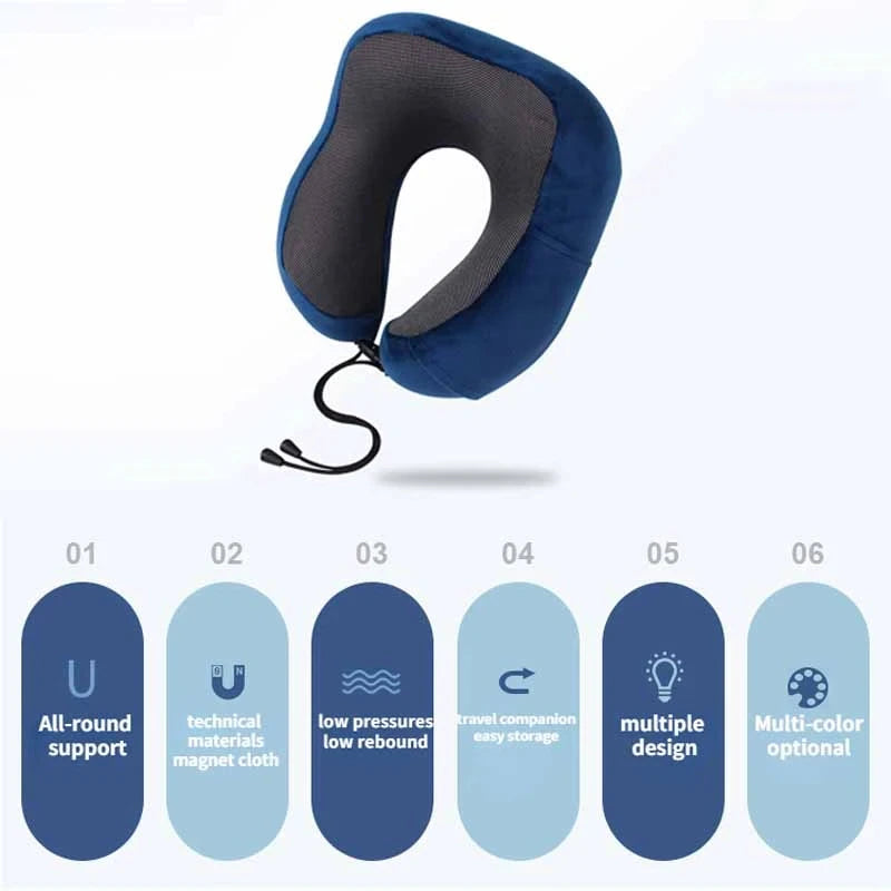 Neck Bliss Memory Foam U-Neck Pillow: Pain-Free Journeys & Home Relaxation