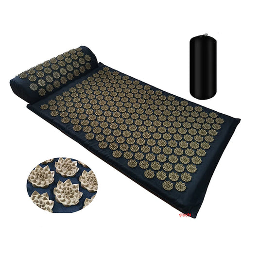 Acupressure Stress Reliever mat with Pillow and storage bag