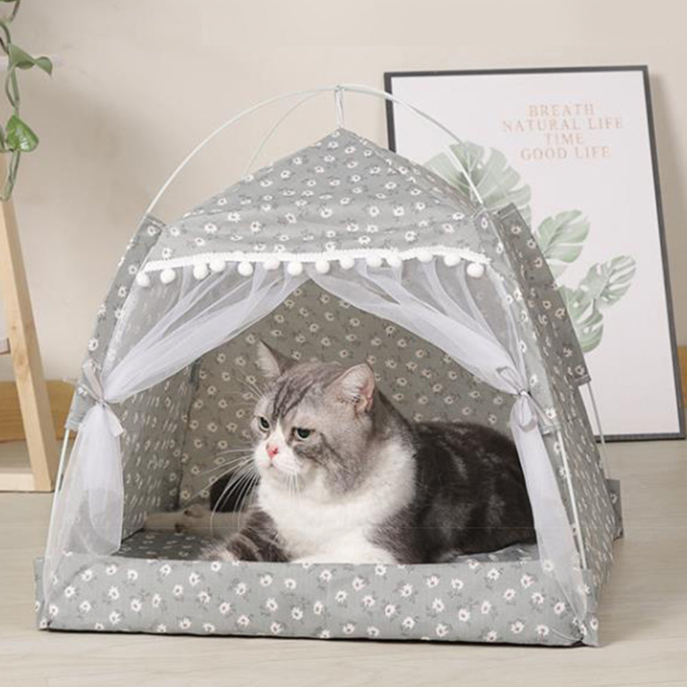 PawTeepee - Cozy Pet Tent Bed for Cats and Small Dogs